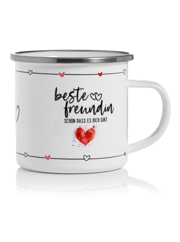 Himmelsflüsterer  Emaille-Tasse für deine Beste Freundin - Farbe: Weiß