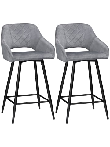 HOMCOM Barhocker-50L x 56B x 98H cm-Grau