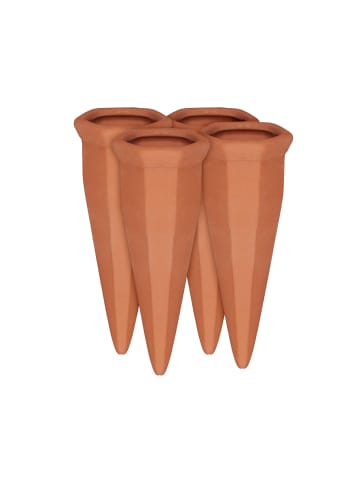 relaxdays 12x Tonkegel Bewässerung in Terracotta