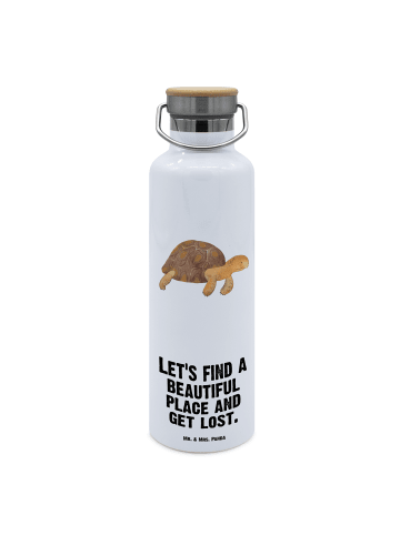 Mr. & Mrs. Panda Trinkflasche Schildkröte MHerzieren mit Spruch in Weiß