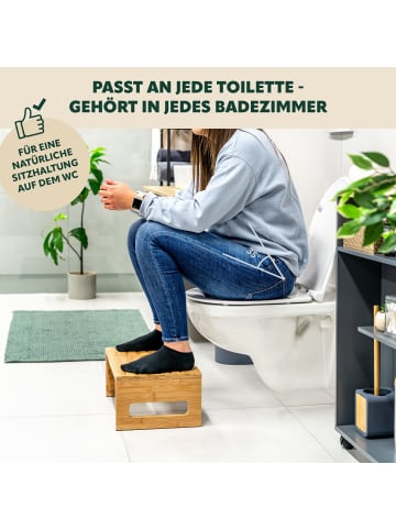 eluno Toilettenhocker ca. 43,5 x 18,5 x 28 cm (B/H/T)