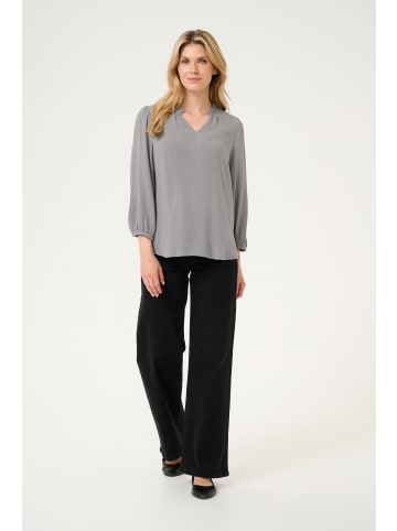 Kaffe Langarm-Bluse KAkamilla in Steeple Gray