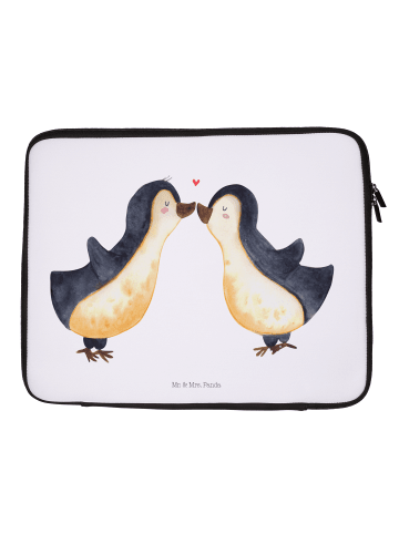 Mr. & Mrs. Panda Notebook Tasche Pinguin Liebe ohne Spruch in Weiß