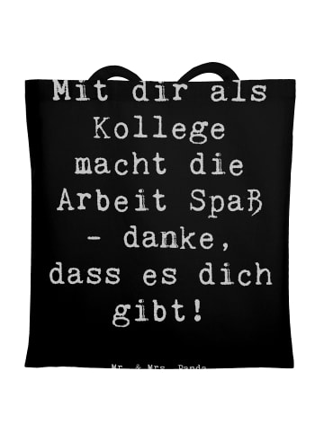 Mr. & Mrs. Panda einkaufsshopper Spruch Kollege Freude mit Spruch in Schwarz