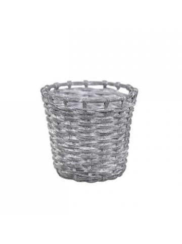Chic Antique Chic Antique Teelichthalter im Flechtlook in antik zink