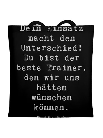 Mr. & Mrs. Panda Shopping Tasche Spruch Trainer Unterschied mit ... in Schwarz