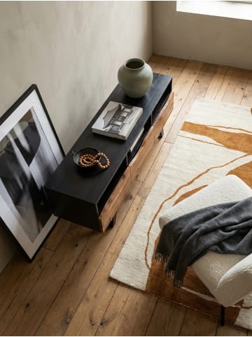 KADIMA DESIGN Lowboard Akazie Massivholz 140x50x40 cm Baumkante TV-Kommode ,