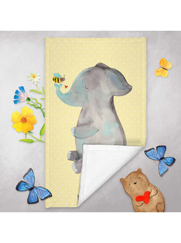 Mr. & Mrs. Panda Handtuch Klein Elefant Biene ohne Spruch in Gelb Pastell