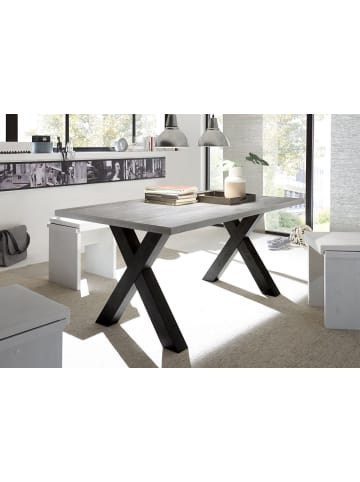58 aufm Kessel ESSZIMMERTISCH Eike 8 200 x 100 x 75 Esstisch Schwarzstahl/Beton