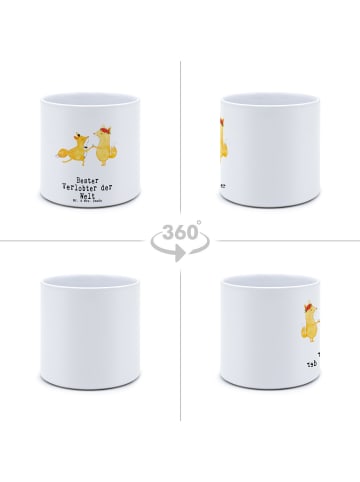 Mr. & Mrs. Panda Blumentopf Groß Fuchs Bester Verlobter der Welt... in Weiß