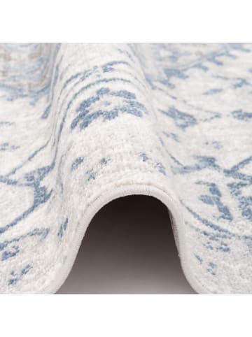 Pergamon Designer Teppich Tawira Vintage Klassik in Blau Creme