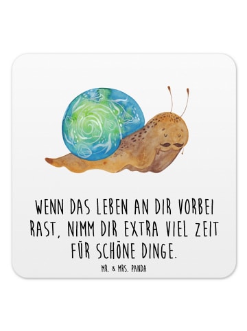Mr. & Mrs. Panda Bierdeckel Schnecke Sir mit Spruch in Weiß