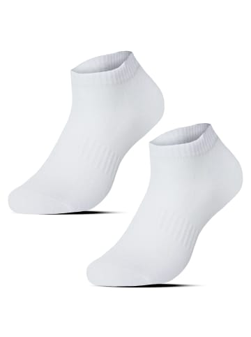 Yuhu Nahtlose Sneakersocken aus Baumwolle 6er Pack in Weiß