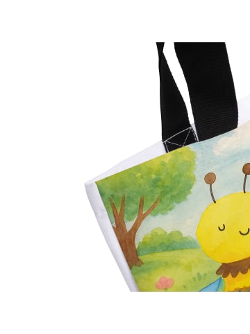 Mr. & Mrs. Panda Shopper Biene Verliebt Design ohne Spruch in Weiß