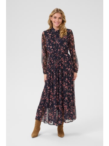 Cream Kleid CRYuna in Navy Coral FLowers
