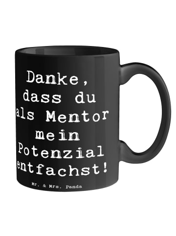 Mr. & Mrs. Panda Tasse Spruch Mentor Potenzial mit Spruch in Schwarz