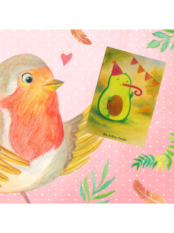 Mr. & Mrs. Panda Klappkarte Avocado Geburtstag Design ohne Spruch in Weiß