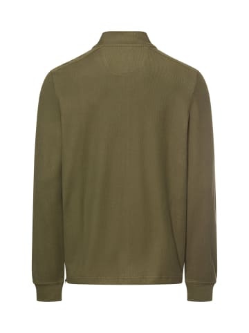 Camel Active Sweatjacke mit verstellbarem Tunnelzug in Olivgrün