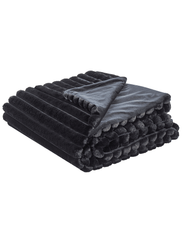 Beliani Tagesdecke RAKYA in Schwarz - (W) 200 x (H) 1 x (L) 220 cm