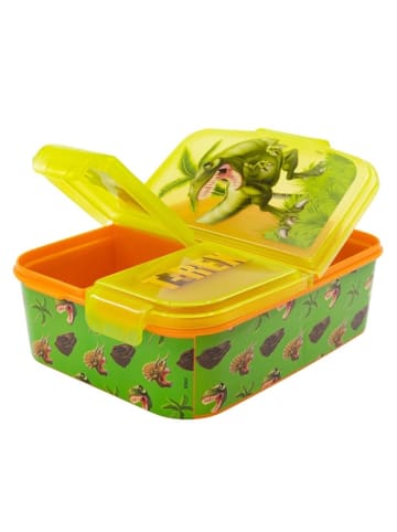 T-REX WORLD Kinder Brotdose Lunchbox mit 3 Fächern & tollem Design