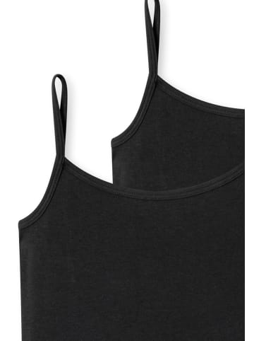 Schiesser Spaghetti Top Teens Girls 95/5 Organic Cotton in Schwarz