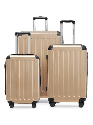 Hauptstadtkoffer Alex - 3er Koffer-Set, 4 Rollen, TSA in Champagner