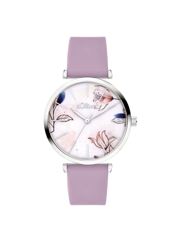 s.Oliver Armbanduhr T-Bar in lila