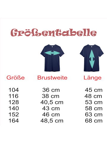 PAULGOS Kinder T-Shirt, Herzschlag mit Fußball in Navi-Blau