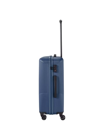 travelite Bali - 4-Rollen-Trolley M 67 cm (weiß/cognac) in blau