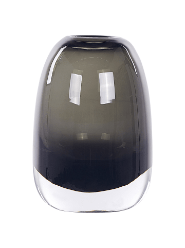 Beliani Blumenvase FYSKA in Grau/Transparent - (W) 14 x (H) 18 x (L) 14 cm