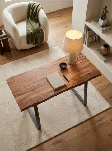 KADIMA DESIGN Schreibtisch 140x80x76 cm Massivholz / Metall Computertisch