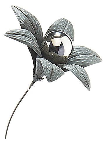 kobolo Gartendekoration Grayflower124 in Silber
