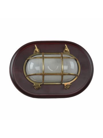 Licht-Erlebnisse Wandlampe EEK F (B)18 x (H)26 cm in Messing poliert Transparent