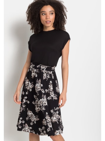 LASCANA Jerseykleid in schwarz-creme-bedruckt