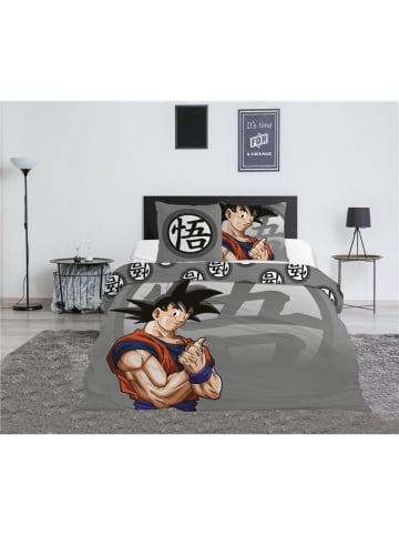 Dragon Ball Dragon Ball Z Bettbezug Set Polycotton 240x220 cm + 2 Kissen 65x65 cm in Grau