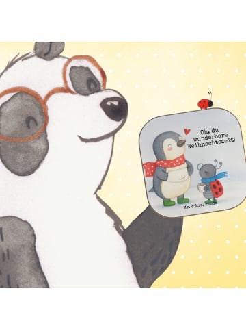 Mr. & Mrs. Panda Unterleger Smörle Winterzeit Design mit Spruch in Weiß