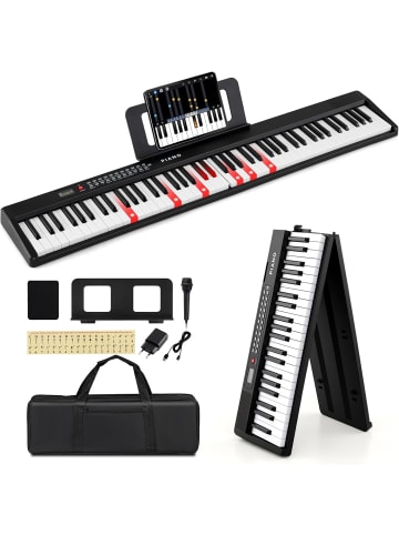 COSTWAY 88-Tasten Keyboard Piano in Schwarz