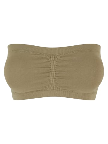 Urban Classics Bandeau Bras in khaki+khaki