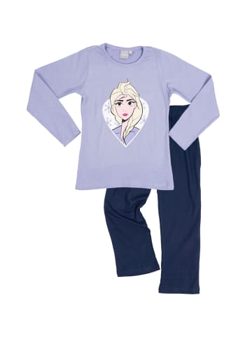 Disney Frozen Disney Frozen Schlafanzug - Die Eiskönigin  Langarm in blau