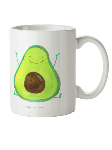 Mr. & Mrs. Panda Kindertasse Avocado Glücklich ohne Spruch in Weiß