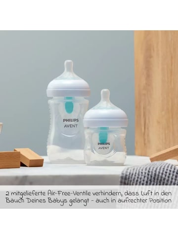 Philips Avent PP-Flasche 2er Pack Natural Response 125ml mit AirFree in weiss