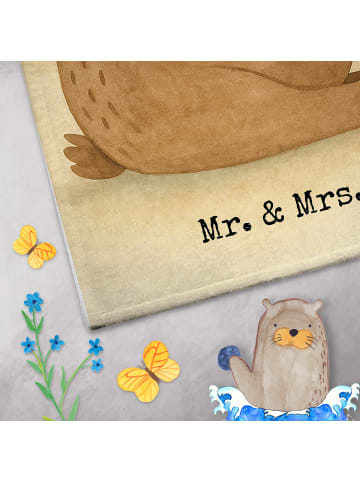 Mr. & Mrs. Panda Handtuch Gäste-WC Bär Morgenkaffee Design mit S... in Weiß