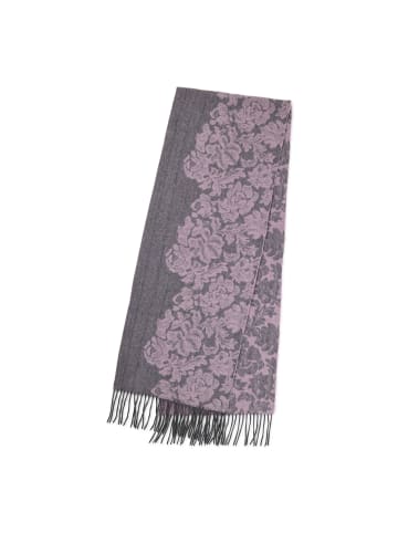 CASH-MERE.CH Bio Schal kariert in Grau und Pink