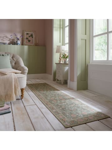 KADIMA DESIGN Waschbarer Teppich Floral Muster, Orientalisch, Wohnzimmer in Multicolor-Rosa