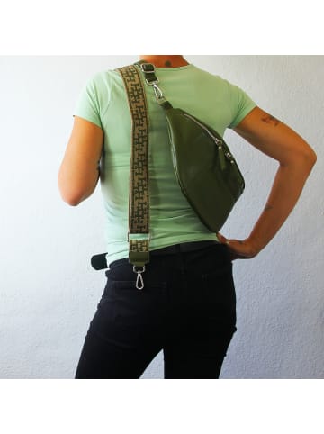 Florence Leder Gürteltasche Florence Tasche grün ca. 37cm