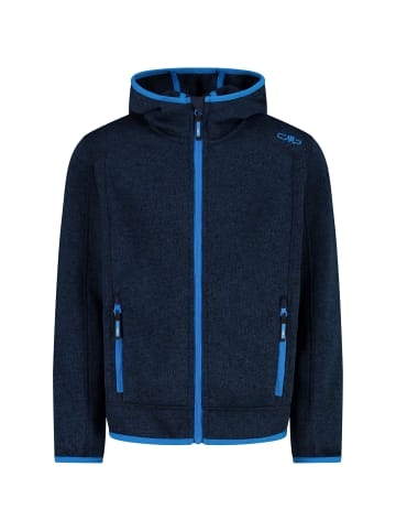 cmp Strickfleece in black blue-river