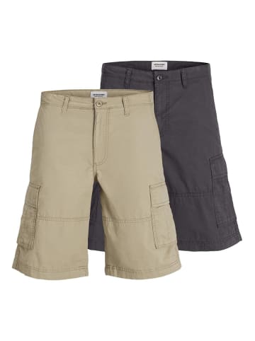Jack & Jones 2er-Pack Cargo Shorts in Crockery 1