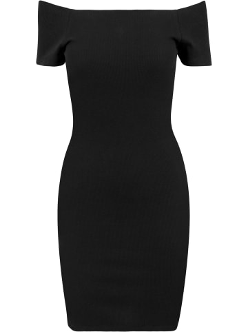 Urban Classics Urban Classics Damen Ladies Off Shoulder Rib Dress in black