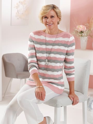 WITT WEIDEN Pullover in hortensie-steingrau-geringelt