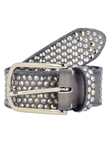 b.belt Nietengürtel Leder taupe
